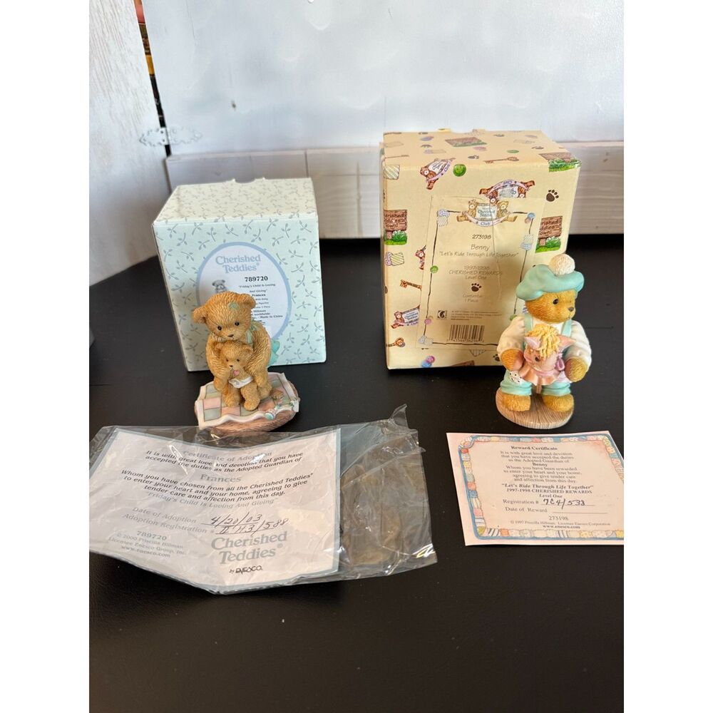 Cherished Teddies Frances Friday's Child Is Loving 789720 & Benny 273198